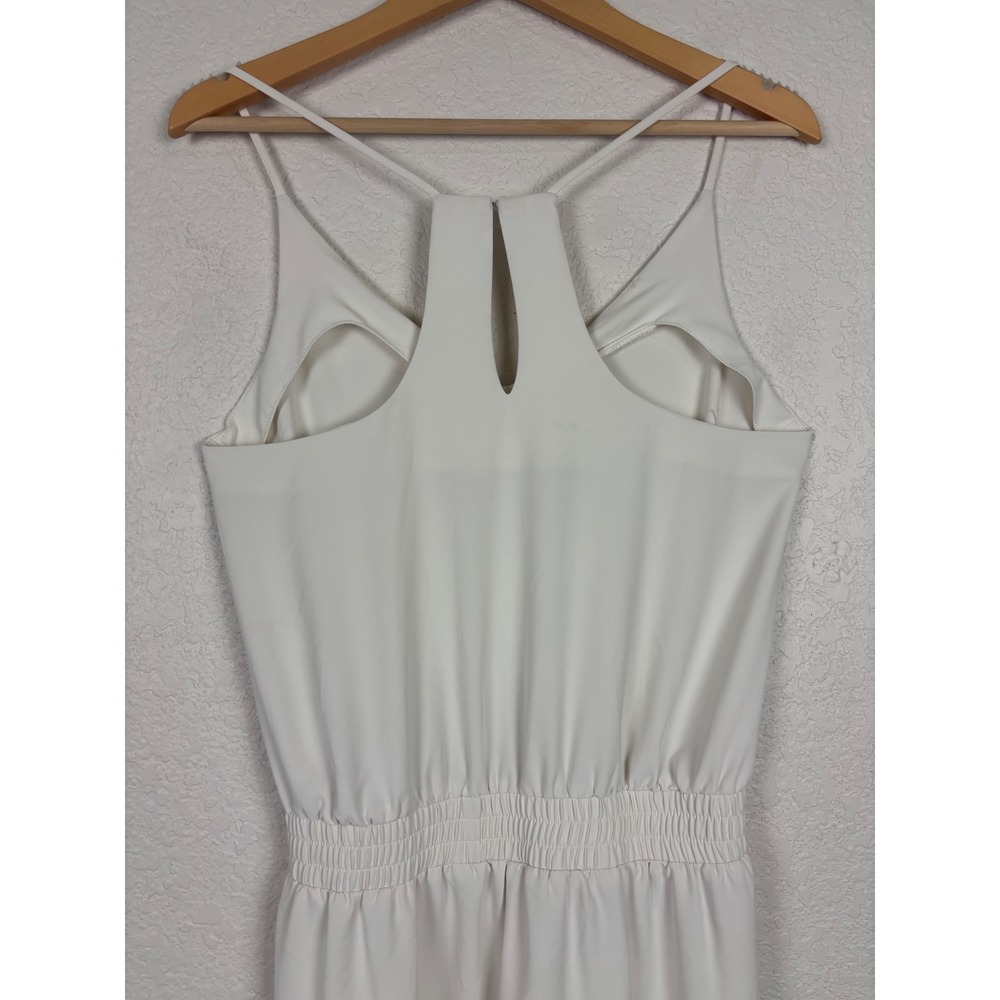 Revolve Amanda Uprichard Womens Lowell Jumpsuit Sz Small Ivory Minimalist Resort - Picture 7 of 11